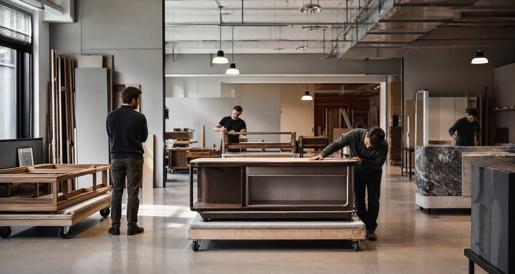 Skilled makers producing precise custom work